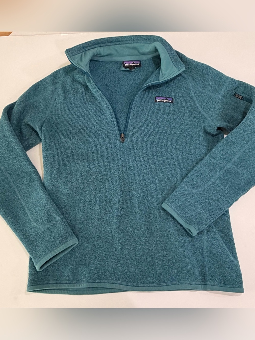 Patagonia Better Sweater Quarter Zip Fleece Pullover Heathered Teal Size Medium